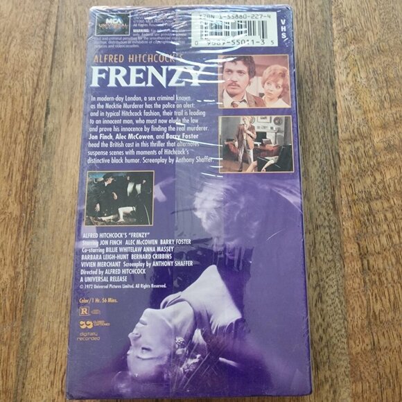 Alfred Hitchcock Collection Frenzy VHS 1972 Movie Sealed R MCA Universal NTSC - Picture 3 of 3